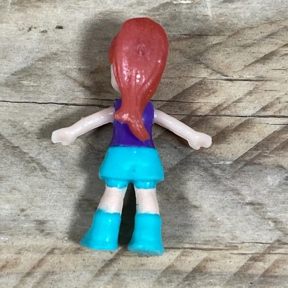 Polly Pocket Handbag Doll Playset 2018 Blue Purple Bow Movie Theater Mall Figure - Picture 13 of 16